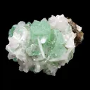 Green Apophyllite Crystal with Stilbite Natural Mineral Specimen - image 3
