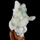 Green Apophyllite Crystal with Stilbite & Scolecite – Indian Zeolite Mineral from Nashik - image 5