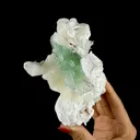 Green Apophyllite Crystal with Stilbite & Scolecite – Indian Zeolite Mineral from Nashik - image 3