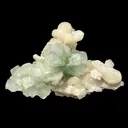Green Apophyllite Crystal with Stilbite & Scolecite – Indian Zeolite Mineral from Nashik - image 1
