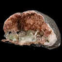 Green Apophyllite Crystals Inside Heulandite Geode Natural Mineral Specimen - image 2