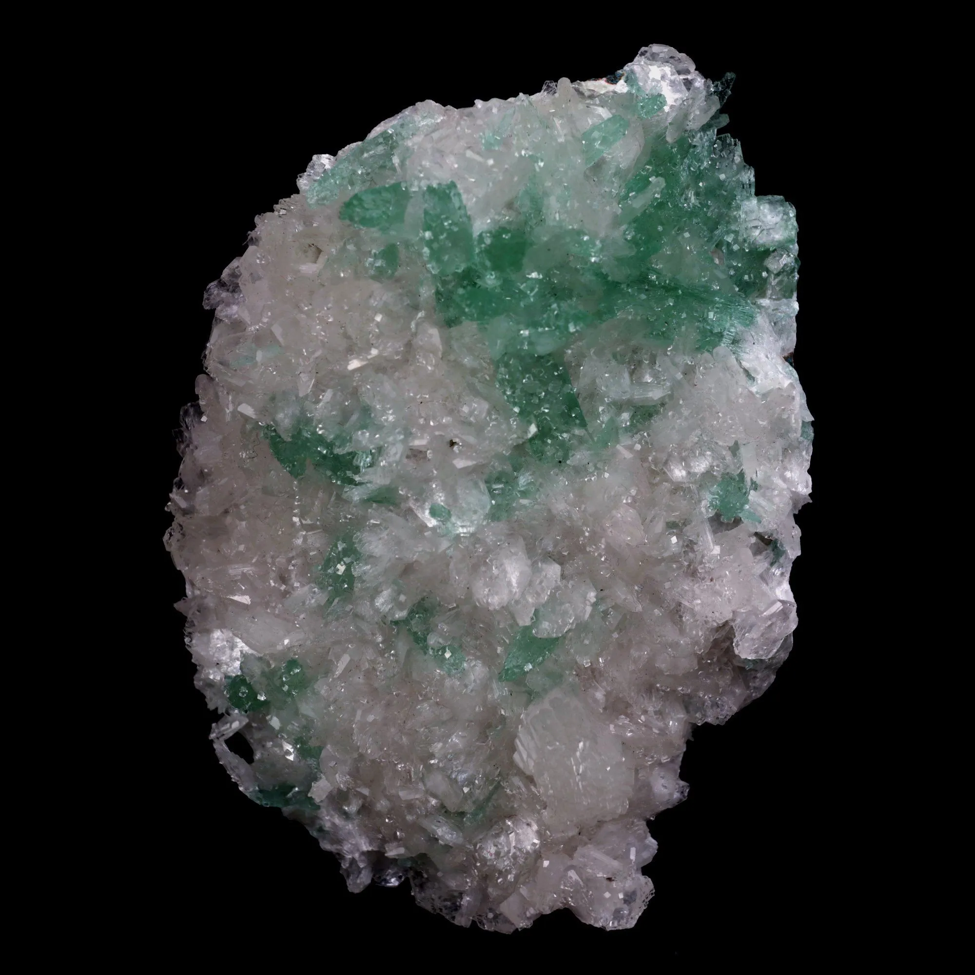 Green Apophyllite Crystals with Stilbite Big Cluster Natural Mineral Specimen - image 1