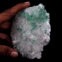 Green Apophyllite Crystals with Stilbite Big Cluster Natural Mineral Specimen - image 4