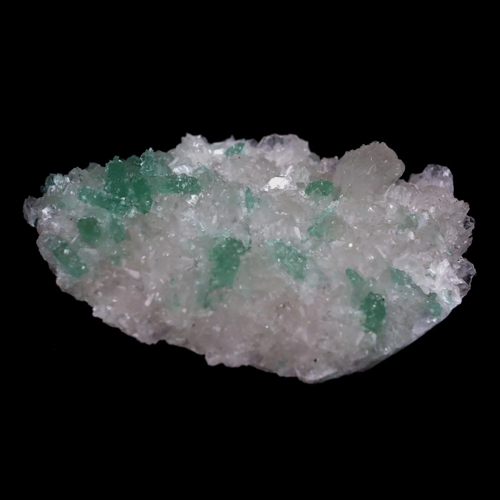 Green Apophyllite Crystals with Stilbite Big Cluster Natural Mineral Specimen - image 6