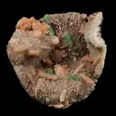 Green Apophyllite Cube with Stilbite and Chalcedony Natural Mineral Specimen - image 1