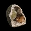 Green Apophyllite Cube with Stilbite geode Self Standing Natural Mineral Specimen - image 3