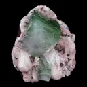 Green Apophyllite Cube with Stilbite Heulandite Natural Mineral - image 3