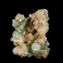 Green Apophyllite Cube with Stilbite Natural Mineral Specimen - image 1