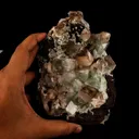 Green Apophyllite Cube with Stilbite Natural Mineral Specimen - image 5