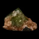 Green Apophyllite Cube with Stilbite Natural Mineral Specimen - image 4