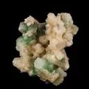 Green Apophyllite Cube with Stilbite Natural Mineral Specimen - image 2