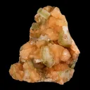 Green Apophyllite Cube with Stilbite Natural Mineral Specimen - image 1