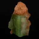Green Apophyllite Cube With Stilbite Natural Mineral Specimen - image 1