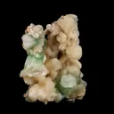 Green Apophyllite Cube with Stilbite Natural Mineral Specimen - image 3