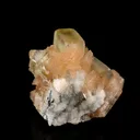 Green Apophyllite Cube with Stilbite Natural Mineral Specimen - image 5