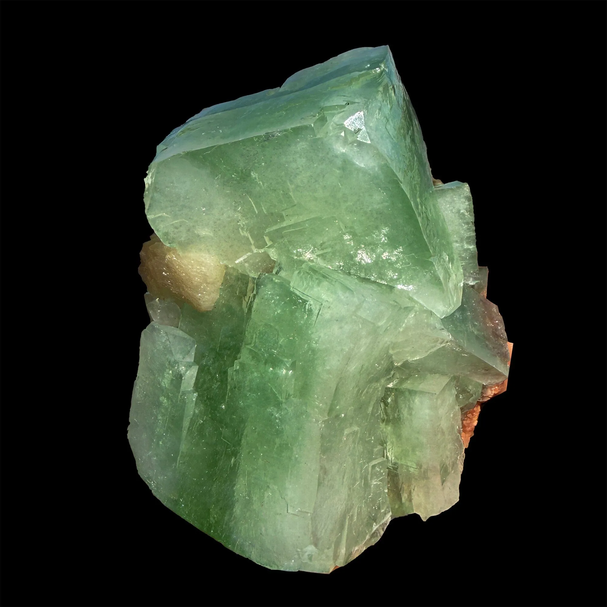 Green Apophyllite Cube with Stilbite – Natural Zeolite Mineral Specimen from Nashik, India | Raw Crystal Cluster - image 3