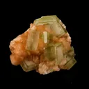 Green Apophyllite Cube with Stilbite Self Standing Natural Mineral Specimen - image 3
