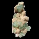 Green Apophyllite Cubes on Stilbite Matrix – Rare Indian Zeolite Crystal Specimen - image 4