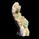 Green Apophyllite Cubes on Stilbite Matrix – Rare Indian Zeolite Crystal Specimen - image 4