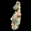 Green Apophyllite Cubes on Stilbite Matrix – Rare Indian Zeolite Crystal Specimen - image 3
