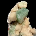 Green Apophyllite Cubes on Stilbite Matrix – Rare Indian Zeolite Crystal Specimen - image 7
