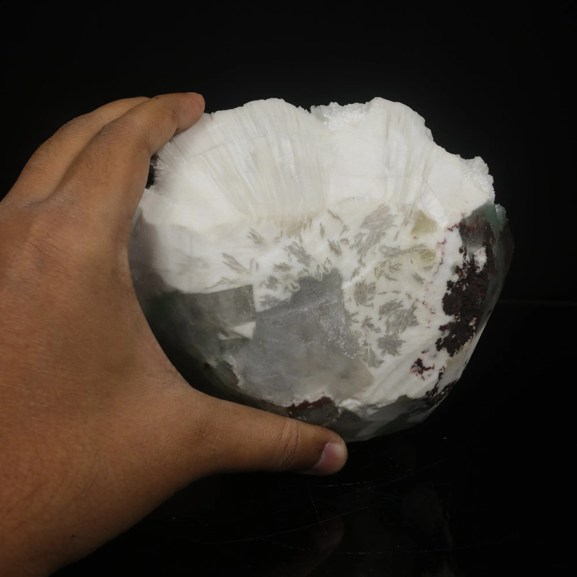 Green Apophyllite Cubes with Mordenite – Rare Zeolite Mineral Specimen from India - image 5