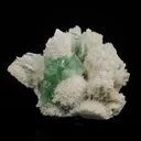 Green Apophyllite Cubes with Mordenite – Rare Zeolite Mineral Specimen from India - image 3