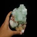 Green Apophyllite Cubes with Stilbite – Premium Zeolite Mineral Specimen from India - image 4