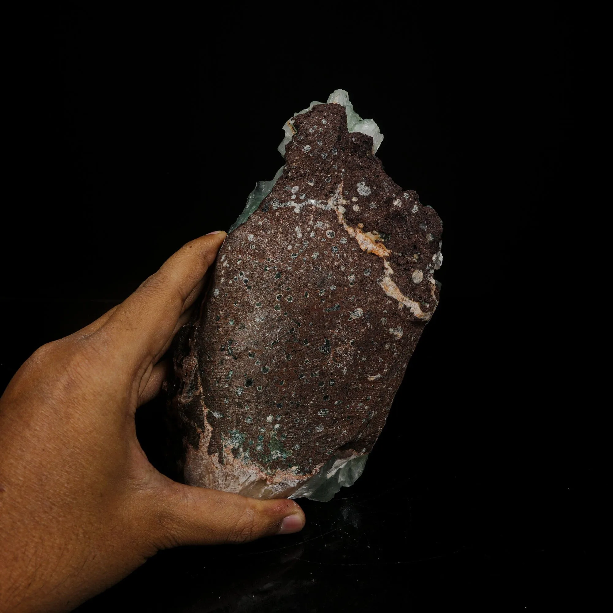 Green Apophyllite Cubes with Stilbite – Premium Zeolite Mineral Specimen from India - image 5