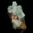 Green Apophyllite Cubes with Stilbite – Premium Zeolite Mineral Specimen from India - image 3