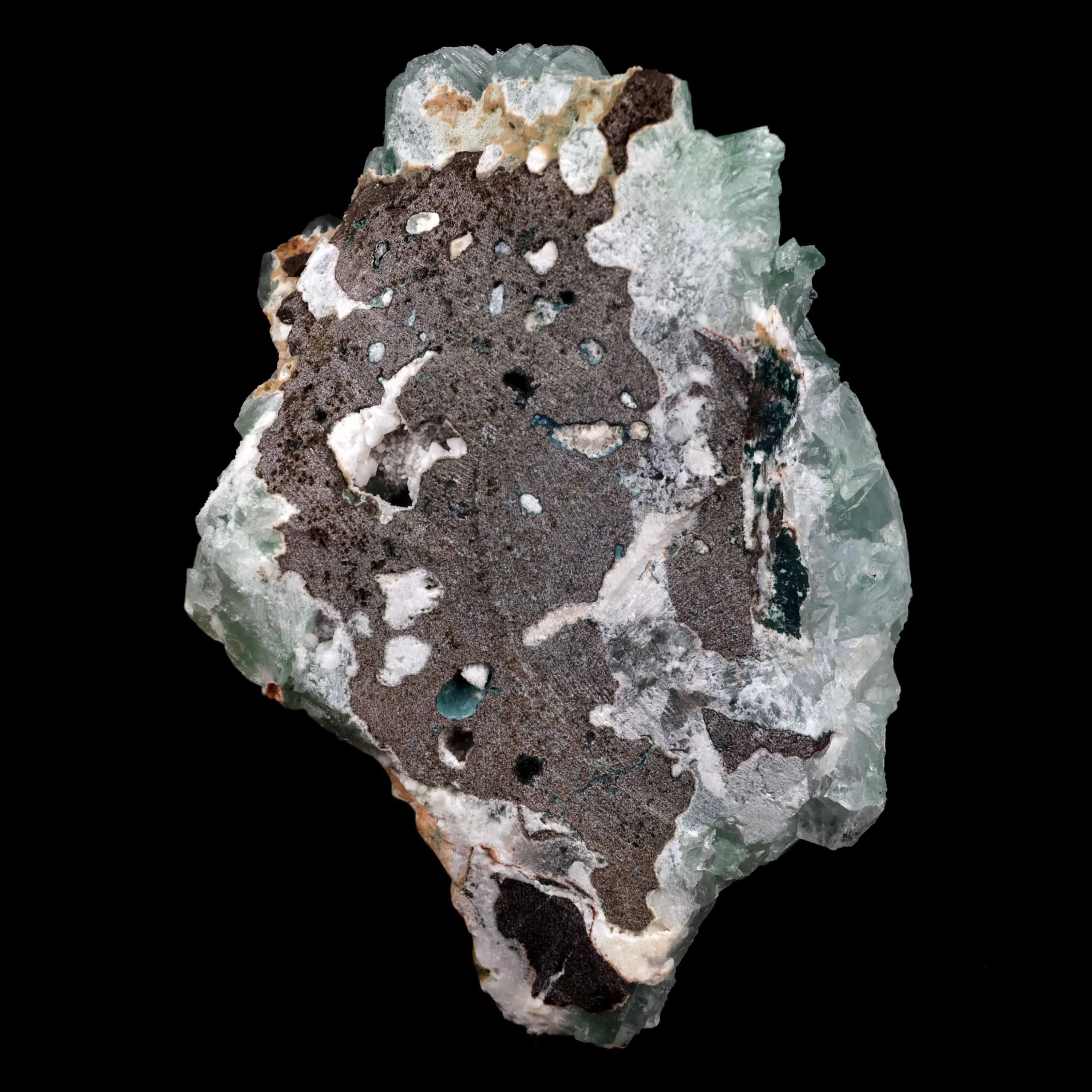 Green Apophyllite Cubical Crystals with Scolecite Natural Mineral Specimen - image 5