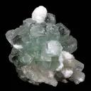 Green Apophyllite Disco Ball with Stilbite, Mordenite Natural Mineral Specimen - image 1