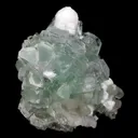 Green Apophyllite Disco Ball with Stilbite, Mordenite Natural Mineral Specimen - image 2