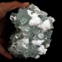 Green Apophyllite Disco Ball with Stilbite, Mordenite Natural Mineral Specimen - image 4