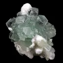 Green Apophyllite Disco Ball with Stilbite, Mordenite Natural Mineral Specimen - image 3