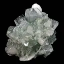 Green Apophyllite Disco Ball with Stilbite, Mordenite Natural Mineral Specimen - image 5