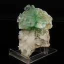 Green Apophyllite Disco Ball with Stilbite Natural Mineral Specimen - image 3