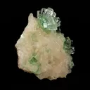 Green Apophyllite Disco Ball with Stilbite Natural Mineral Specimen - image 2