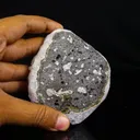 Green Apophyllite Disco Ball with Stilbite Natural Mineral Specimen - image 4