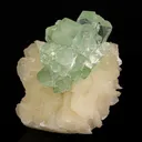 Green Apophyllite Disco Ball with Stilbite Natural Mineral Specimen - image 3
