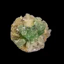 Green Apophyllite Disco Ball with Stilbite Natural Mineral Specimen - image 2