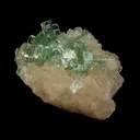 Green Apophyllite Disco Ball with Stilbite Natural Mineral Specimen - image 2