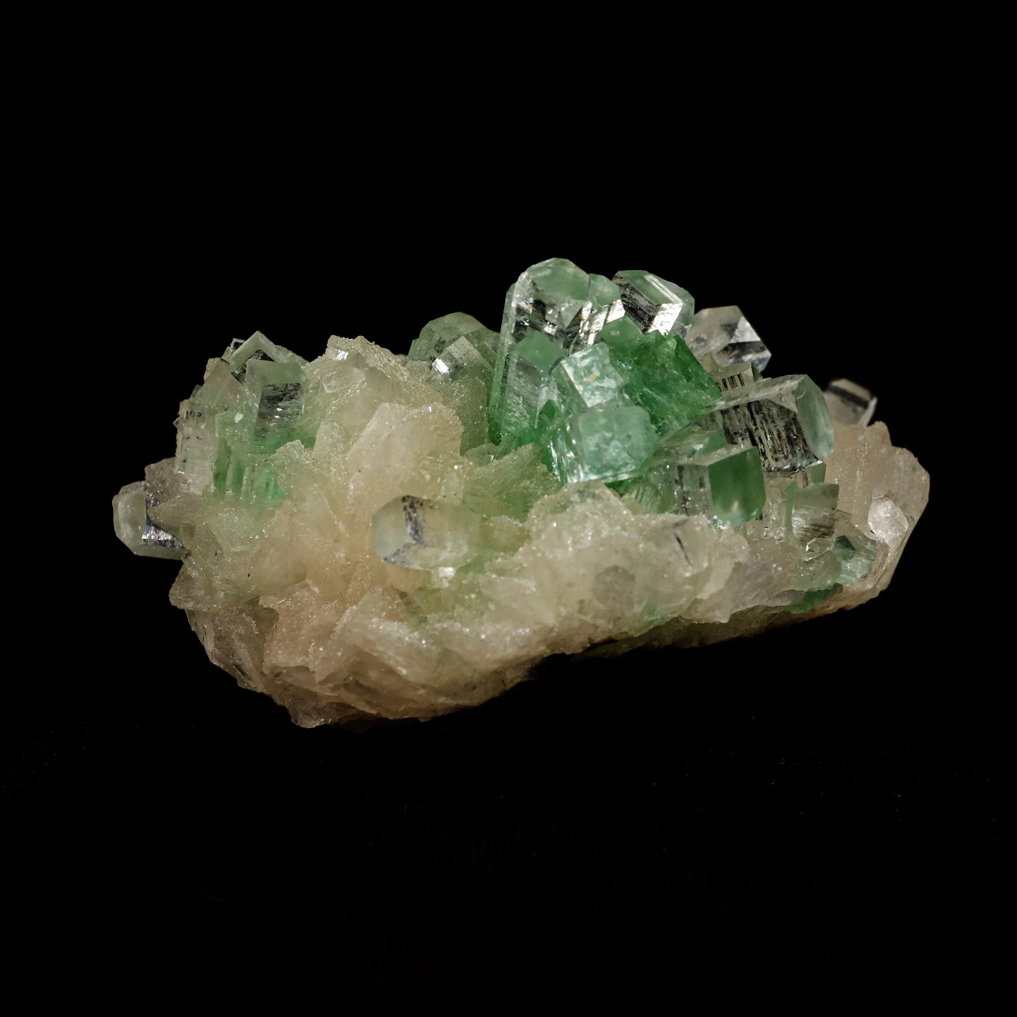 Green Apophyllite Disco Ball with Stilbite Natural Mineral Specimen - image 3