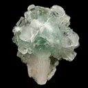 Green Apophyllite Disco Ball with Stilbite Natural Mineral Specimen - image 1