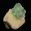 Green Apophyllite Disco Ball with Stilbite Natural Mineral Specimen - image 2
