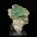 Green Apophyllite Disco Ball with Stilbite Natural Mineral Specimen - image 2