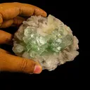 Green Apophyllite Disco Ball with Stilbite Natural Mineral Specimen - image 4