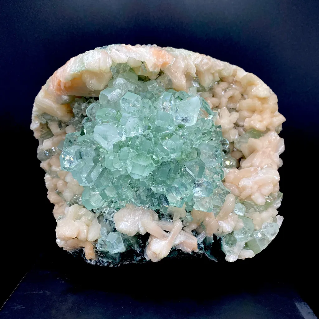 Green Apophyllite Flower, Natural Mineral Specimen DK109 image