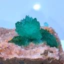 Green Apophyllite Flower on Heulendite - image 3