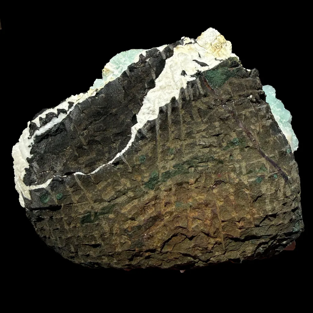 Green Apophyllite Flower Rosette on Chalcedony Matrix – Indian Zeolite Mineral Specimen from Pune - image 8